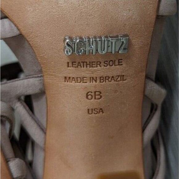 Schutz Womens Made in Brazil Nude Cut Out Ankle Wrap Stiletto Heels sz 6 - Picture 10 of 11